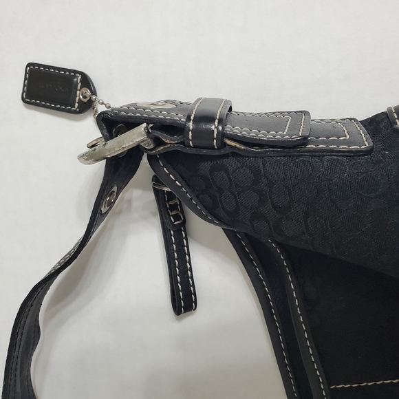 Coach Monogram Hobo Silver Snake Handle - Picture 2 of 6